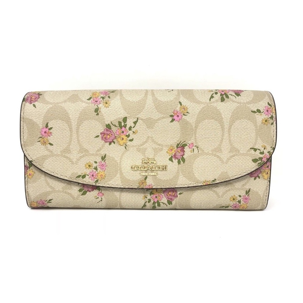 Coach Slim Envelope Wallet In Signature Canvas - Picture 1 of 4